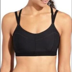 Athleta black strappy stealth bra -XXS